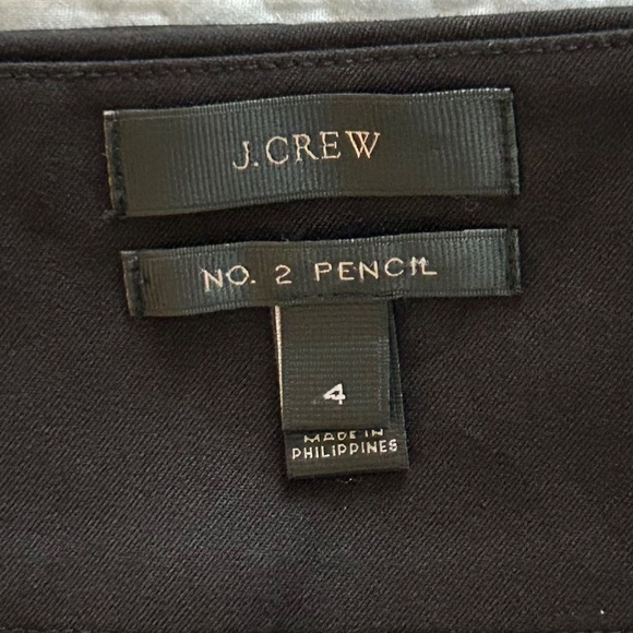 J.Crew No.2 Pencil Skirt in Stretch Cotton Blend Black Size 4 (fits like Size 6) - Picture 2 of 12